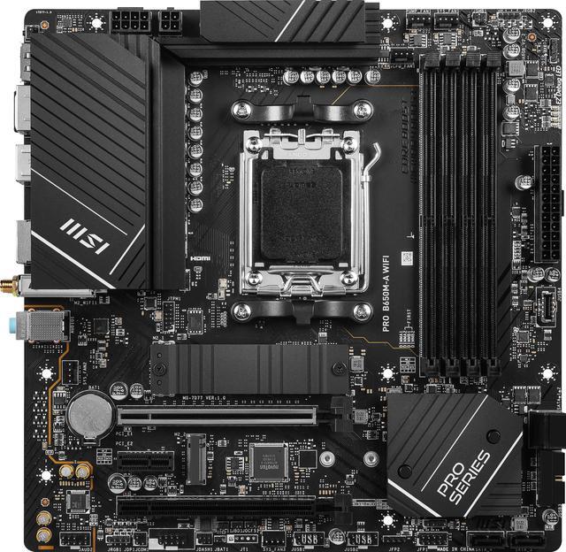 Alt view image 3 of 8 - MSI PRO B650M-A WIFI AM5 AMD B650 SATA 6Gb/s DDR5 Ryzen 7000 Micro ATX Motherboard