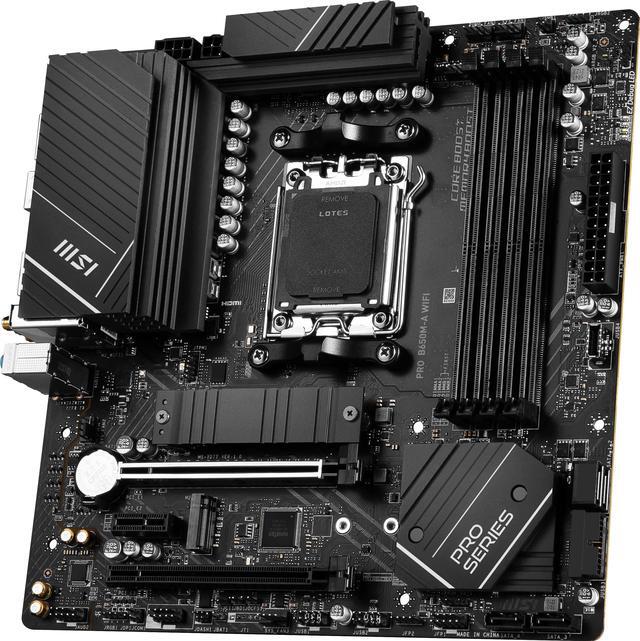 Alt view image 6 of 8 - MSI PRO B650M-A WIFI AM5 AMD B650 SATA 6Gb/s DDR5 Ryzen 7000 Micro ATX Motherboard