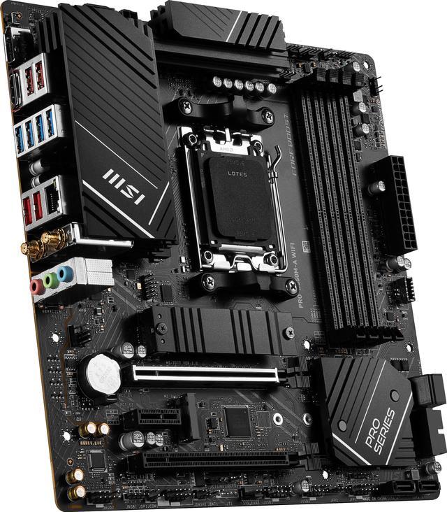 Alt view image 7 of 8 - MSI PRO B650M-A WIFI AM5 AMD B650 SATA 6Gb/s DDR5 Ryzen 7000 Micro ATX Motherboard