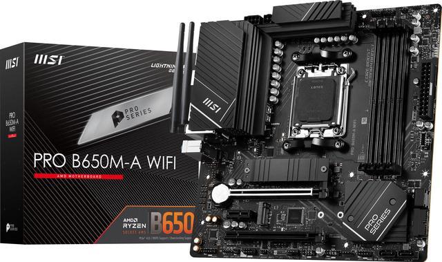 MSI PRO B650M-A WIFI AM5 AMD B650 SATA 6Gb/s DDR5 Ryzen 7000 Micro 