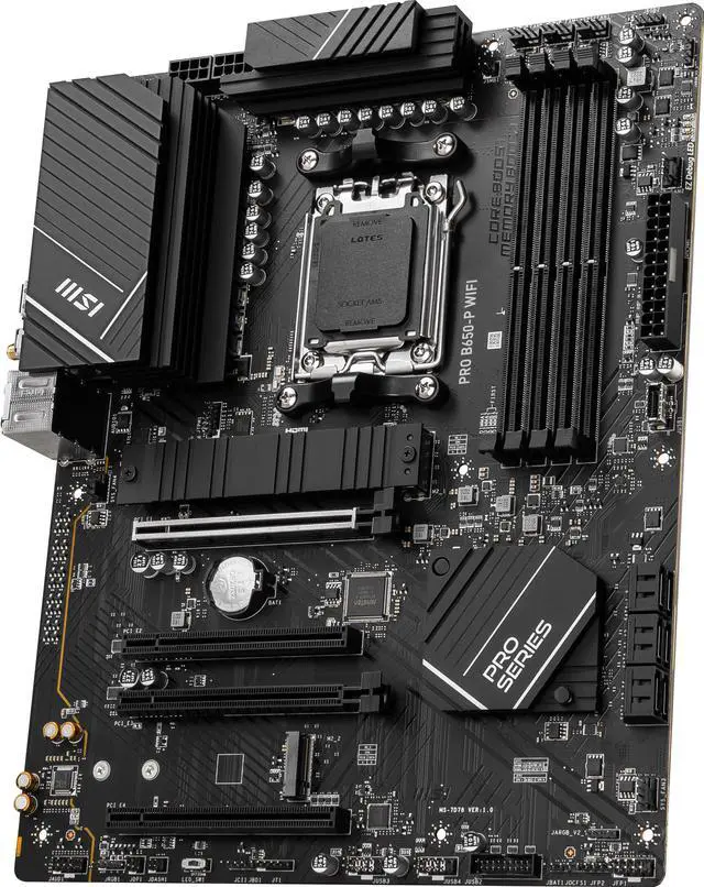 Alt view image 6 of 8 - MSI PRO B650-P WIFI AM5 AMD B650 SATA 6Gb/s DDR5 Ryzen 7000 ATX Motherboard