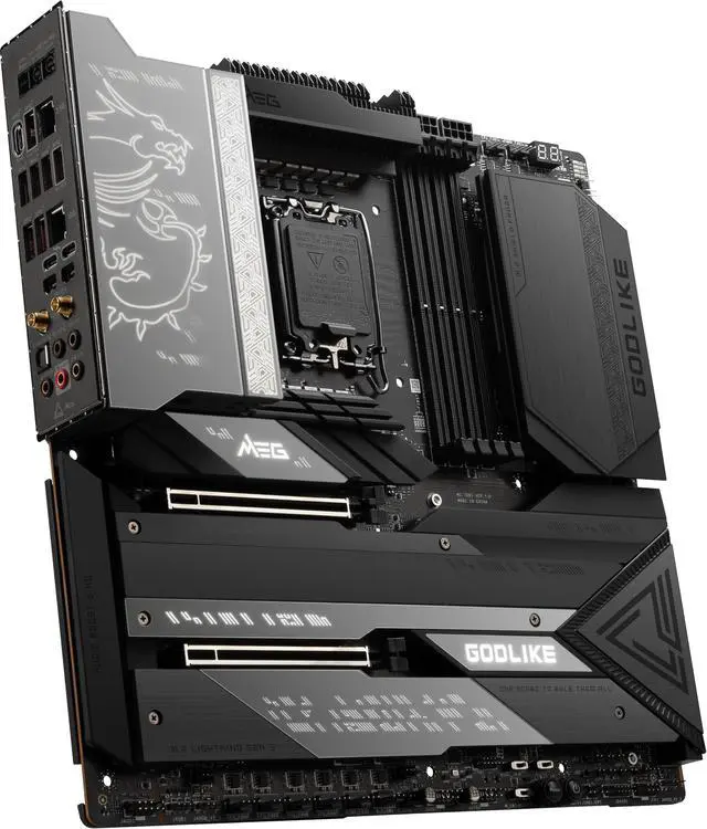 Alt view image 10 of 14 - MSI MEG Z790 GODLIKE LGA 1700 Intel Z790 SATA 6Gb/s DDR5 Extended ATX Motherboard