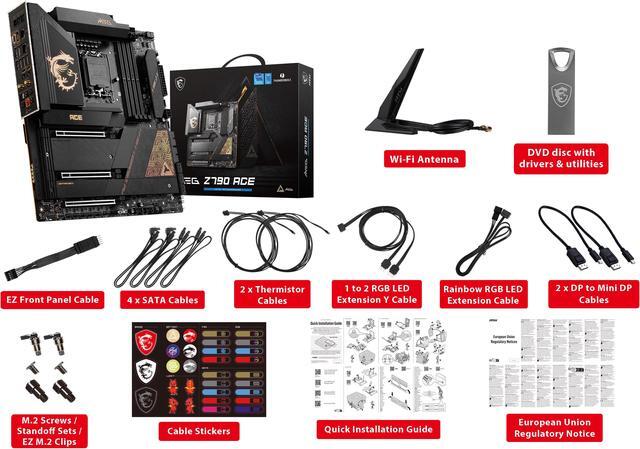 Alt view image 11 of 11 - MSI MEG Z790 ACE LGA 1700 Intel Z790 SATA 6Gb/s DDR5 Extended ATX Motherboard