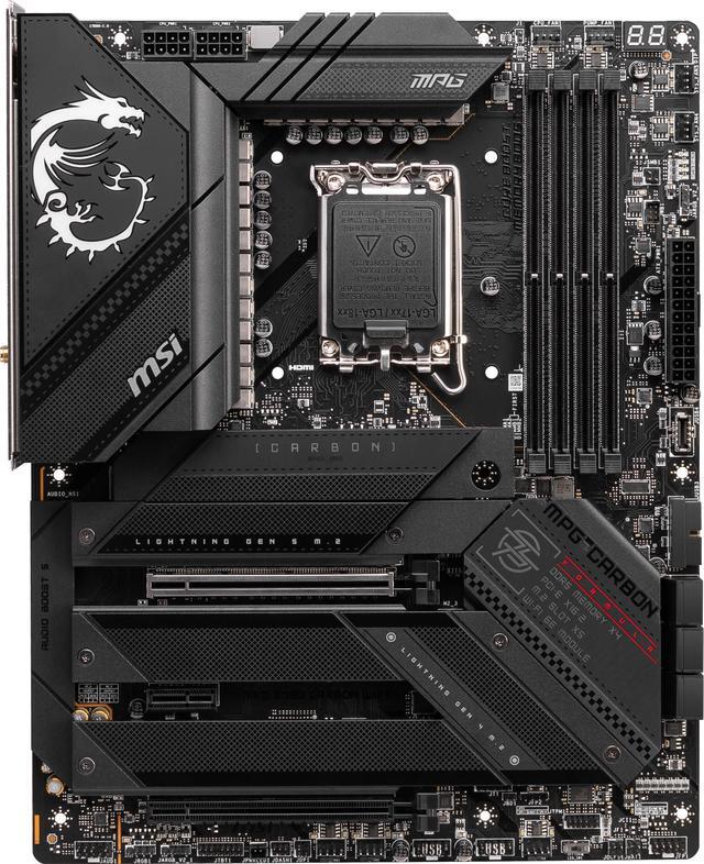 Alt view image 5 of 8 - MSI MPG Z790 CARBON WIFI LGA 1700 Intel Z790 SATA 6Gb/s DDR5 ATX Motherboard