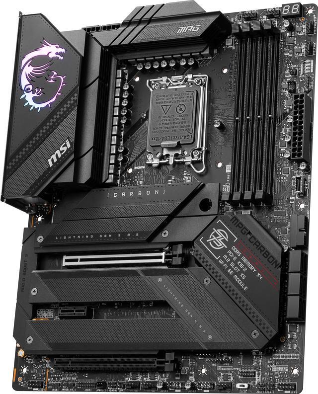 Alt view image 6 of 8 - MSI MPG Z790 CARBON WIFI LGA 1700 Intel Z790 SATA 6Gb/s DDR5 ATX Motherboard