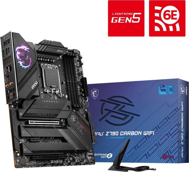 Alt view image 8 of 8 - MSI MPG Z790 CARBON WIFI LGA 1700 Intel Z790 SATA 6Gb/s DDR5 ATX Motherboard