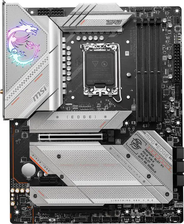 Alt view image 2 of 8 - MSI MPG Z790 EDGE WIFI LGA 1700 Intel Z790 SATA 6Gb/s DDR5 ATX Motherboard