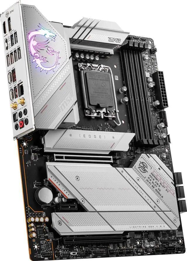 Alt view image 3 of 7 - MSI MPG Z790 EDGE WIFI DDR4 LGA 1700 Intel Z790 SATA 6Gb/s DDR4 ATX Motherboard