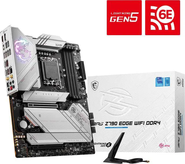 Alt view image 7 of 7 - MSI MPG Z790 EDGE WIFI DDR4 LGA 1700 Intel Z790 SATA 6Gb/s DDR4 ATX Motherboard