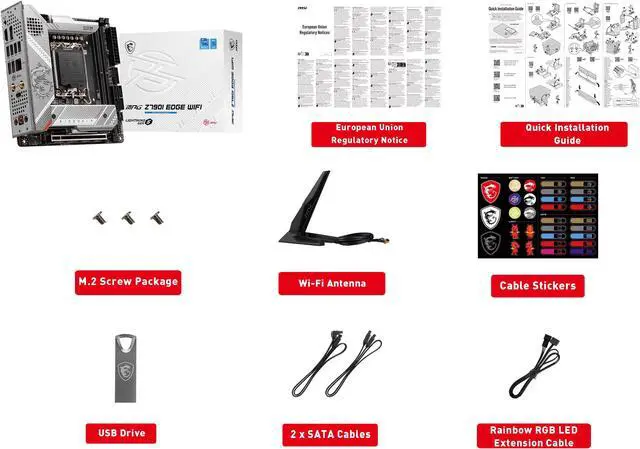 Alt view image 7 of 7 - MSI MPG Z790I EDGE WIFI LGA 1700 Intel Z790 SATA 6Gb/s DDR5 Mini ITX Motherboard