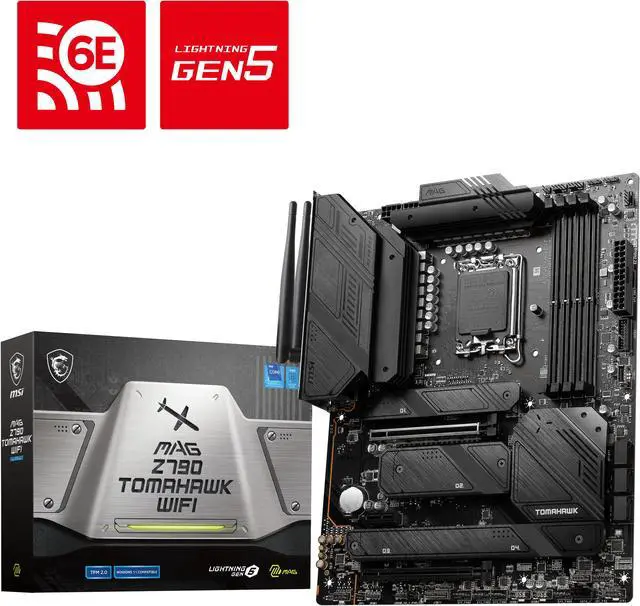 Alt view image 6 of 7 - MSI MAG Z790 TOMAHAWK WIFI LGA 1700 Intel Z790 SATA 6Gb/s DDR5 ATX Motherboard