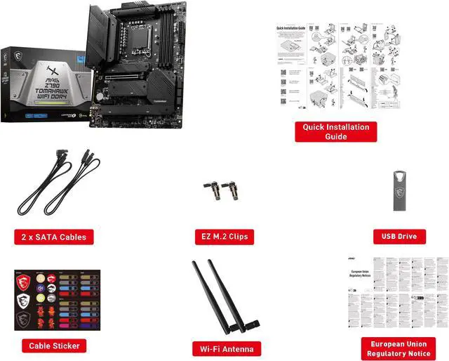 Alt view image 8 of 8 - MSI MAG Z790 TOMAHAWK WIFI DDR4 LGA 1700 Intel Z790 SATA 6Gb/s ATX Motherboard
