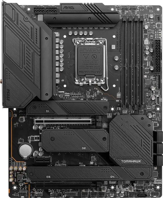 Alt view image 3 of 8 - MSI MAG Z790 TOMAHAWK WIFI DDR4 LGA 1700 Intel Z790 SATA 6Gb/s ATX Motherboard