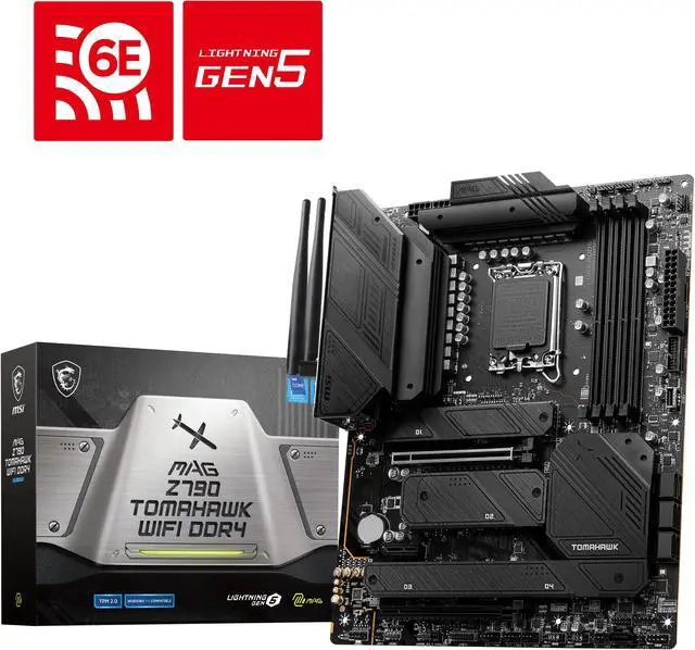 Main image of MSI MAG Z790 TOMAHAWK WIFI DDR4 LGA 1700 Intel Z790 SATA 6Gb/s ATX Motherboard