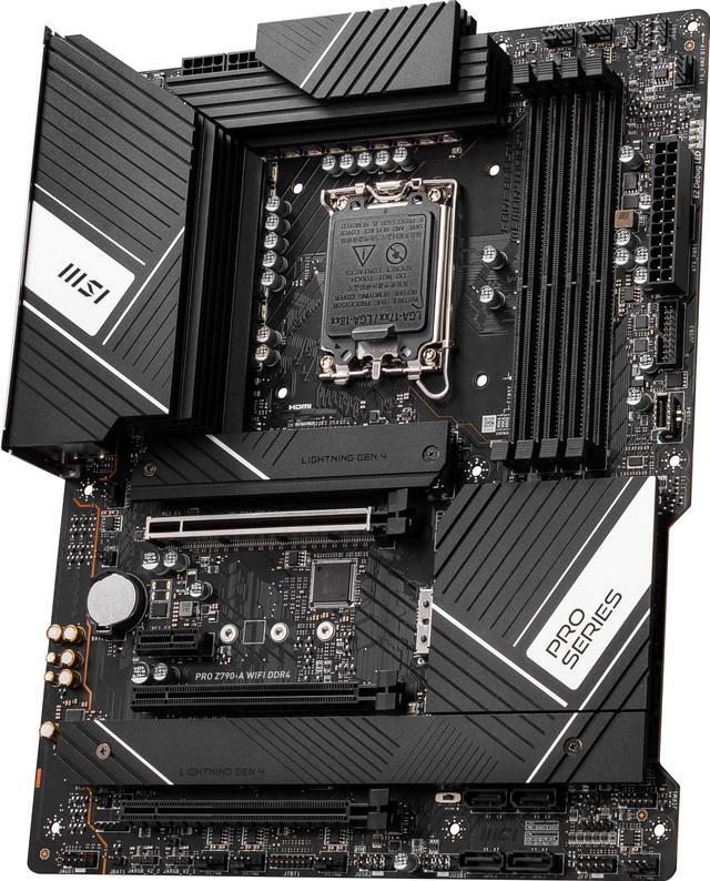 Alt view image 6 of 8 - MSI PRO Z790-A WIFI DDR4 LGA 1700 Intel Z790 SATA 6Gb/s DDR4 ATX Motherboard