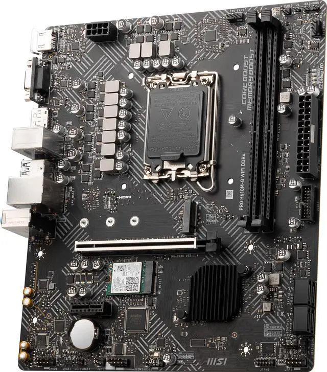 Alt view image 5 of 6 - MSI PRO PRO H610M-G WIFI DDR4 LGA 1700 Intel H610 Micro ATX Motherboard