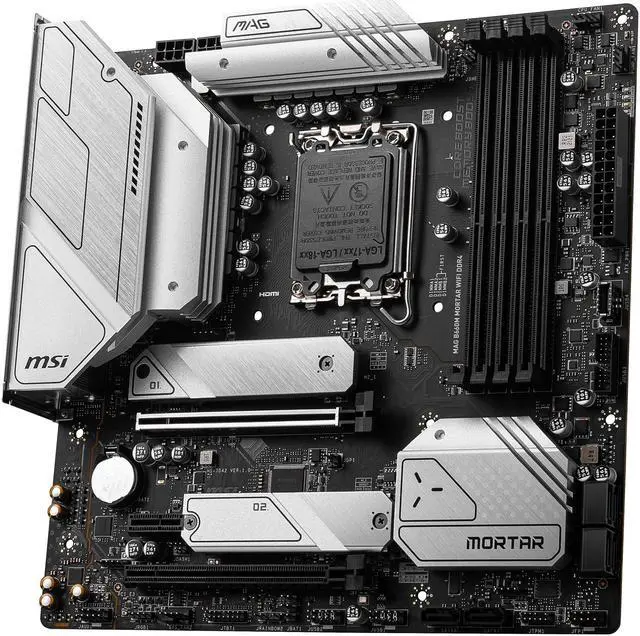 Alt view image 3 of 6 - MSI MAG B660M MORTAR WIFI DDR4 LGA 1700 * Dedicated LGA1700 mounting bracket is required. Intel B660 Micro ATX Intel Motherboard
