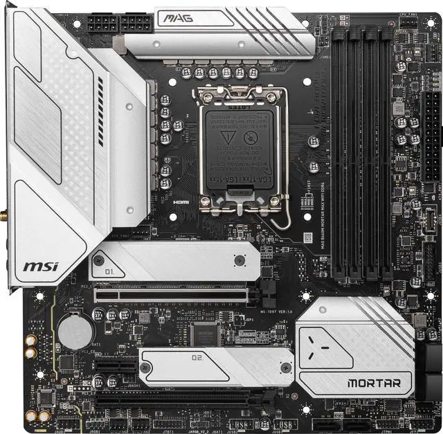 Alt view image 2 of 7 - MSI MAG B660M MORTAR MAX WIFI DDR4 LGA 1700 Intel B660 Micro ATX CLOCKGEN Motherboard