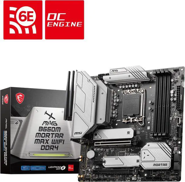 Alt view image 7 of 7 - MSI MAG B660M MORTAR MAX WIFI DDR4 LGA 1700 Intel B660 Micro ATX CLOCKGEN Motherboard