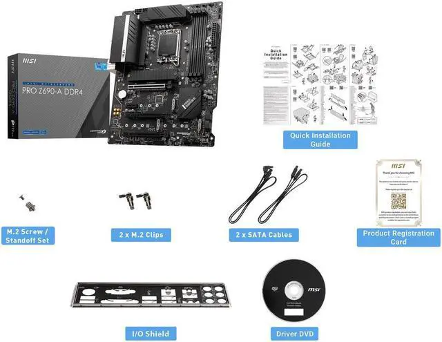 Alt view image 7 of 8 - MSI PRO Z690-A DDR4 LGA 1700 Intel Z690 SATA 6Gb/s ATX Intel Motherboard