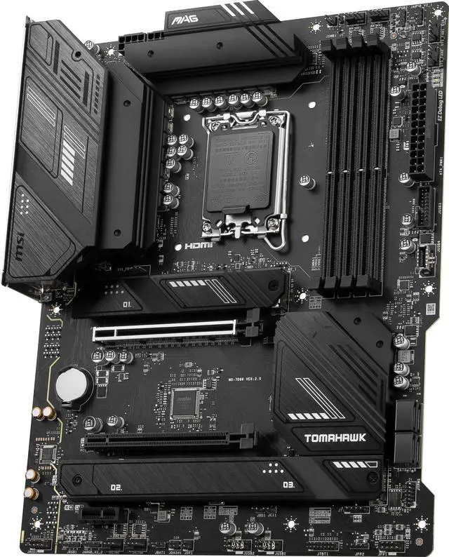 Alt view image 5 of 7 - MSI MAG B760 TOMAHAWK WIFI LGA 1700 (Intel12th&13th Gen) SATA 6Gb/s ATX Motherboard (PCIe 5.0, DDR5,3xM.2 Slots,,WiFi 6,Intel 2.5Gb LAN)