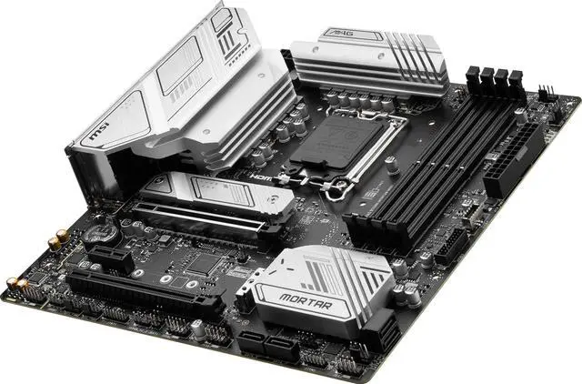 Alt view image 2 of 5 - MSI MAG B760M MORTAR WIFI LGA 1700 (Intel12th&13th Gen) SATA 6Gb/s Micro ATX Motherboard (PCIe 5.0, DDR5,2xM.2 Slots,WiFi 6,Intel ® 2.5Gb LAN)