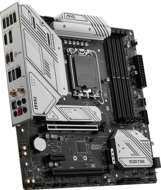 MSI MAG B760M MORTAR WIFI LGA 1700 (Intel12th&13th Gen) SATA 6Gb/s Micro  ATX Motherboard (PCIe 5.0, DDR5,2xM.2 Slots,WiFi 6,Intel ® 2.5Gb LAN) -  Newegg.com