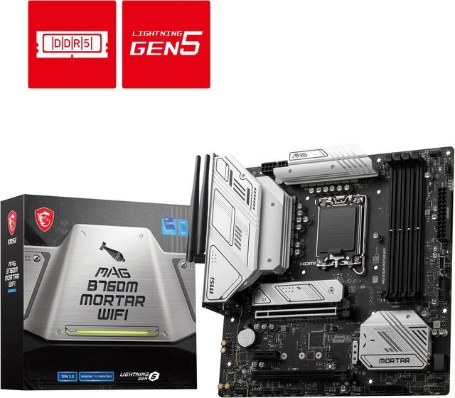 MSI 7E01-012R  MSI MAG B760M MORTAR WIFI carte mère LGA 1700 micro ATX