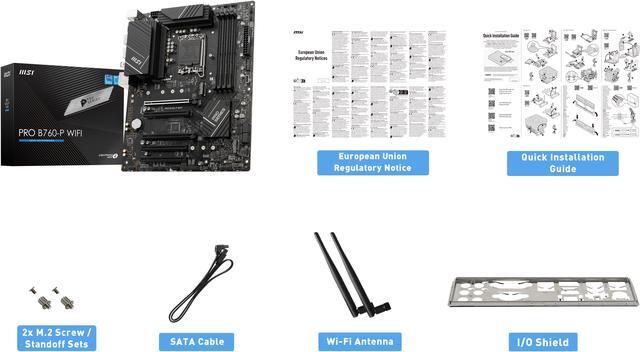 Alt view image 7 of 8 - MSI B760-P Pro WiFi DDR5 Intel LGA 1700 ATX Motherboard