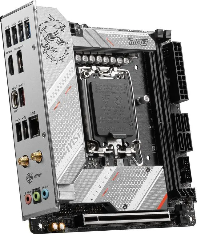 Alt view image 3 of 8 - MSI MPG B760I EDGE WIFI DDR4 LGA 1700 DDR4 SATA 6G Mini-ITX motherboard Wi-Fi 6E 2.5Gbps LAN