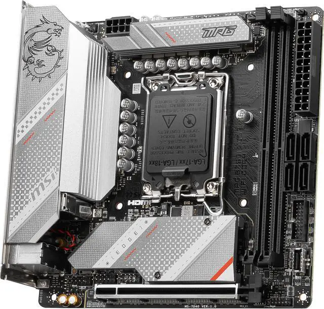 Alt view image 5 of 8 - MSI MPG B760I EDGE WIFI DDR4 LGA 1700 DDR4 SATA 6G Mini-ITX motherboard Wi-Fi 6E 2.5Gbps LAN