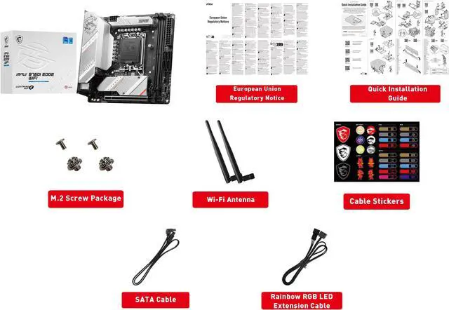 Alt view image 8 of 8 - MSI MPG B760I EDGE WIFI LGA 1700 DDR5 Mini ITX Motherboard SATA 6Gb/s,  2.5Gbps LAN,Wi-Fi 6E