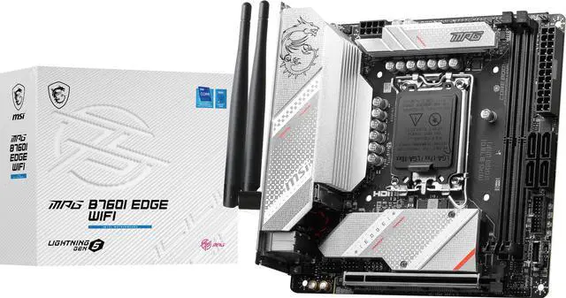 Alt view image 2 of 8 - MSI MPG B760I EDGE WIFI LGA 1700 DDR5 Mini ITX Motherboard SATA 6Gb/s,  2.5Gbps LAN,Wi-Fi 6E