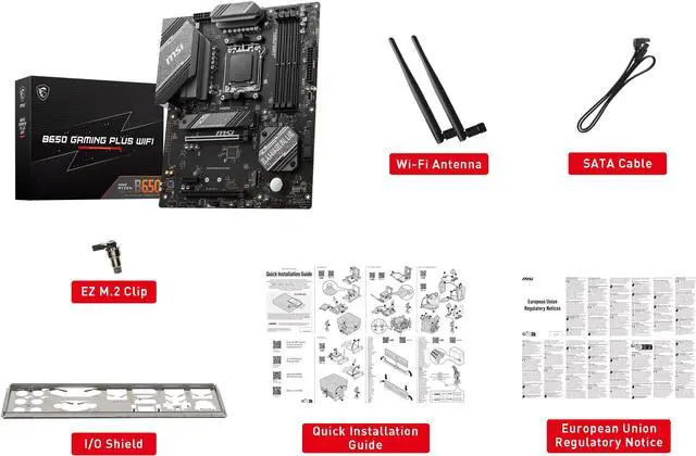 Alt view image 9 of 9 - MSI B650 GAMING PLUS WIFI AM5 AMD B650 ATX Motherboard