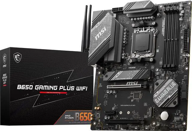 Alt view image 3 of 9 - MSI B650 GAMING PLUS WIFI AM5 AMD B650 ATX Motherboard