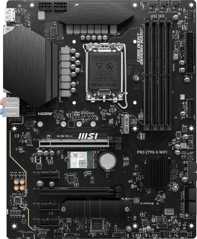 Alt view image 2 of 7 - MSI PRO Z790-S WIFI LGA 1700 ATX DDR5 SATA 6Gbps 2.5G LAN with Wi-Fi 6E Motherboard