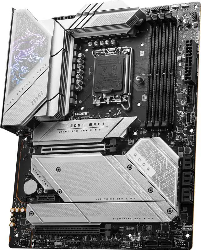 Alt view image 3 of 6 - MSI MPG Z790 EDGE TI MAX WIFI LGA 1700(14th,13th,12th Gen) DDR5 Intel Z790 SATA 6Gb/s ATX Motherboard 2x PCI-E x16 slot Wi-Fi 7 Solution 2.5Gbps LAN