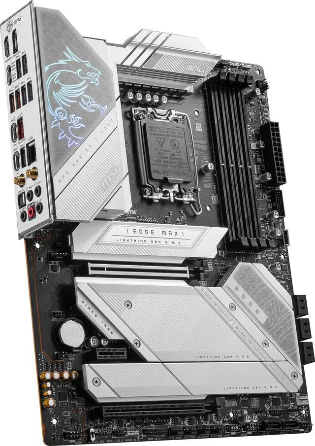 Alt view image 4 of 6 - MSI MPG Z790 EDGE TI MAX WIFI LGA 1700(14th,13th,12th Gen) DDR5 Intel Z790 SATA 6Gb/s ATX Motherboard 2x PCI-E x16 slot Wi-Fi 7 Solution 2.5Gbps LAN