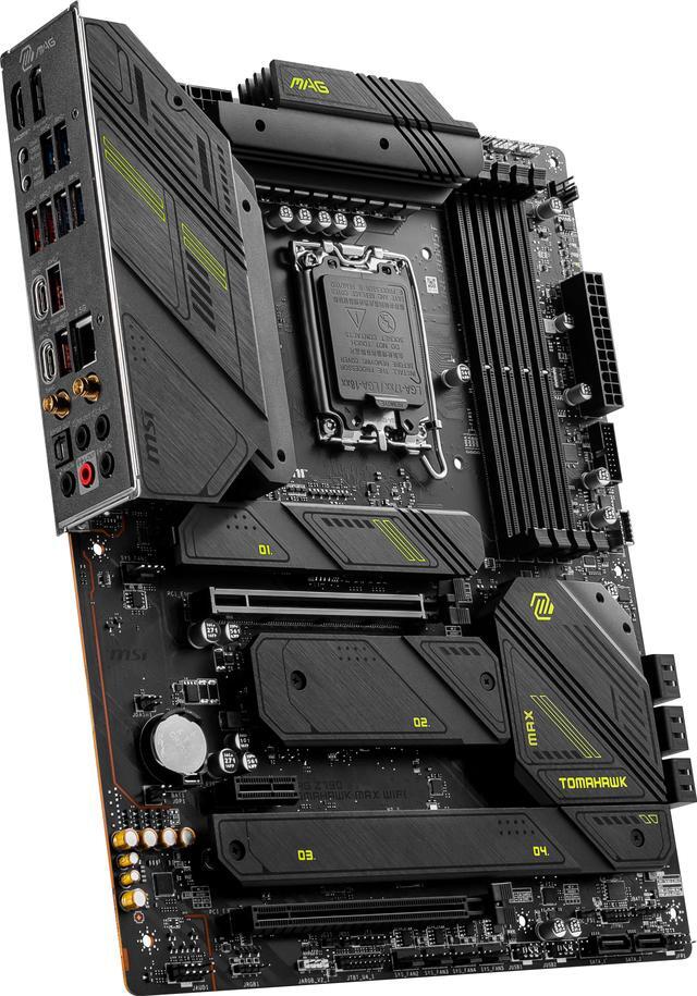 Alt view image 3 of 5 - MSI MAG Z790 TOMAHAWK MAX WIFI LGA 1700(14th,13th,12th Gen) DDR5 ATX 8x SATA 6G  4x M.2  Wi-Fi 7  Bluetooth 2.5Gbps LAN Motherboard