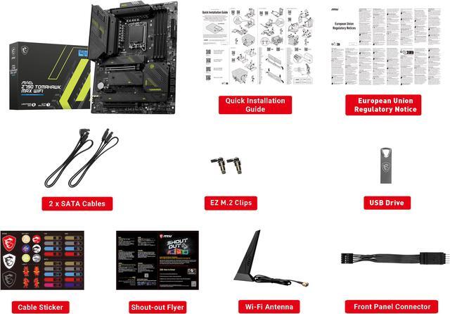 Alt view image 5 of 5 - MSI MAG Z790 TOMAHAWK MAX WIFI LGA 1700(14th,13th,12th Gen) DDR5 ATX 8x SATA 6G  4x M.2  Wi-Fi 7  Bluetooth 2.5Gbps LAN Motherboard