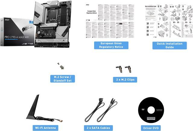 Alt view image 6 of 6 - MSI PRO Z790-A MAX WIFI LGA 1700 Intel Z790 ATX Motherboard