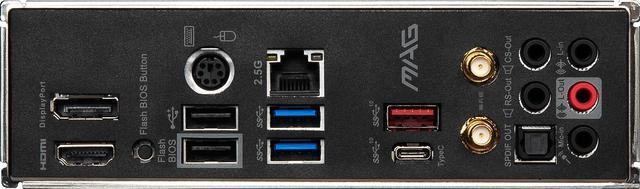 Alt view image 4 of 6 - MSI MAG B550M MORTAR MAX WIFI DDR4 AM4 AMD B550 SATA 6Gb/s Micro-ATX Wi-Fi 6E 2.5Gbps LAN  M.2 (Key-E)  Motherboards - AMD