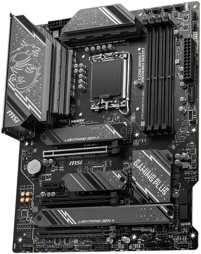 Alt view image 4 of 5 - MSI Z790 GAMING PLUS WIFI LGA 1700 Intel Z790 SATA 6Gb/s ATX DDR5 PCI-E x16 slot Wi-Fi 6E 2.5Gbps LAN 4x M.2 EZ Debug LED Motherboard