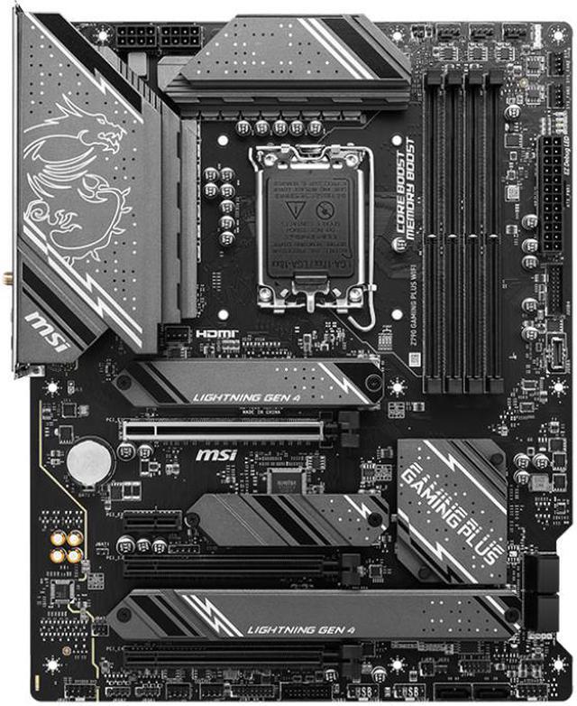 Alt view image 2 of 5 - MSI Z790 GAMING PLUS WIFI LGA 1700 Intel Z790 SATA 6Gb/s ATX DDR5 PCI-E x16 slot Wi-Fi 6E 2.5Gbps LAN 4x M.2 EZ Debug LED Motherboard