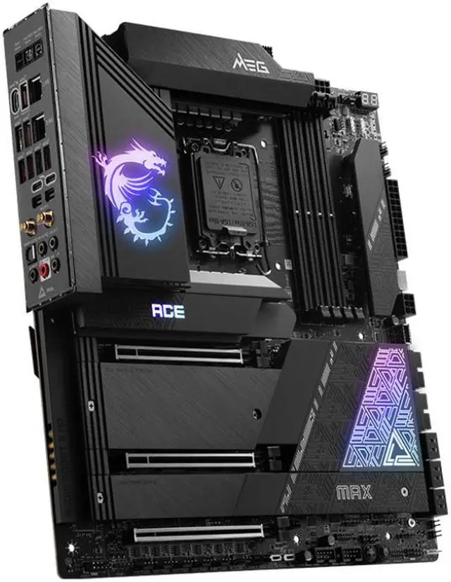 Alt view image 4 of 5 - MSI MEG Z790 ACE MAX LGA 1700 Intel Z790 SATA 6Gb/s Extended ATX  DDR5 2x Intel 2.5Gbps LAN PCI-E x16 slot Wi-Fi 7 5x M.2 Motherboard