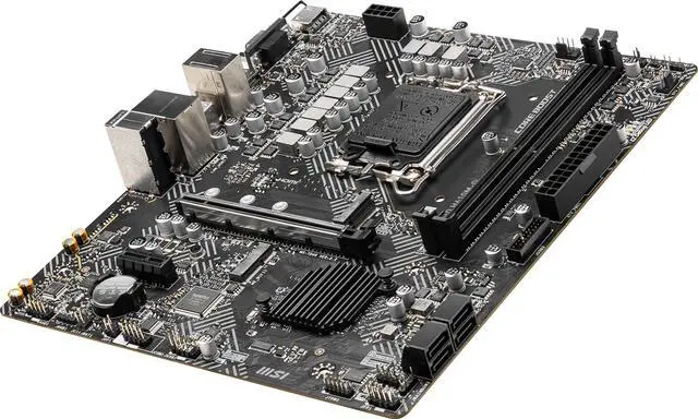 Alt view image 4 of 8 - MSI PRO H610M-G LGA 1700 Intel H610 SATA 6Gb/s Micro ATX Motherboard 2x DDR5 PCI-E x16 slot M.2 Intel I219V1Gbps LAN EZ Debug LED