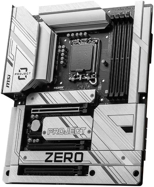 Alt view image 7 of 6 - MSI Z790 PROJECT ZERO LGA1700 Wi-Fi 7 DDR5 Back Connect Design ATX Motherboard