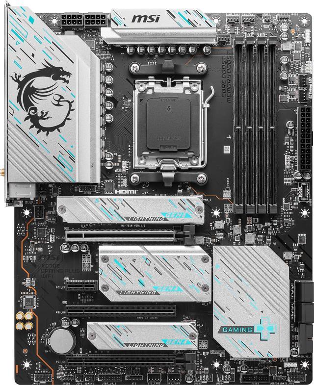 Alt view image 3 of 8 - MSI X670E GAMING PLUS WIFI AM5 AMD Ryzen 7000 SATA 6Gb/s ATX DDR5   4x M.2  2.5Gbps LAN  AMD Wi-Fi 6E Bluetooth Motherboards - AMD
