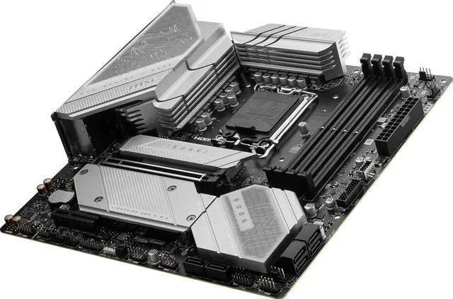 Alt view image 4 of 8 - MSI MPG B760M EDGE TI WIFI LGA 1700 Intel B760 SATA 6Gb/s DDR5 Micro ATX Motherboard 14th/ 13th/ 12th Gen Processors PCI-E x16 slot 3x M.2 2.5Gbps LAN Wi-Fi 6E Supports Bluetooth