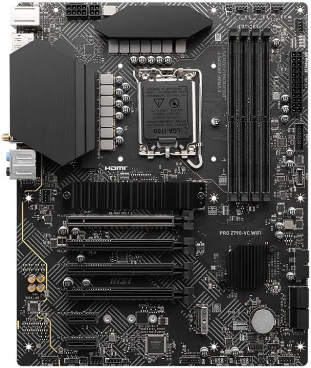 Alt view image 2 of 5 - MSI PRO Series PRO Z790-VC WIFI LGA 1700 DDR5 Intel Z790 Wi-Fi 7 SATA 6Gb/s ATX PCI-E x16 slot 2x M.2 Bluetooth 2.5Gbps LAN Motherboards - Intel